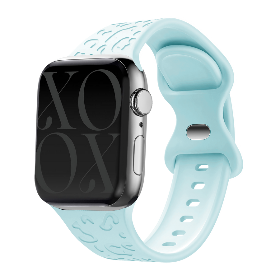 Apple Watch Silicone strap Leopard Print - Light Green