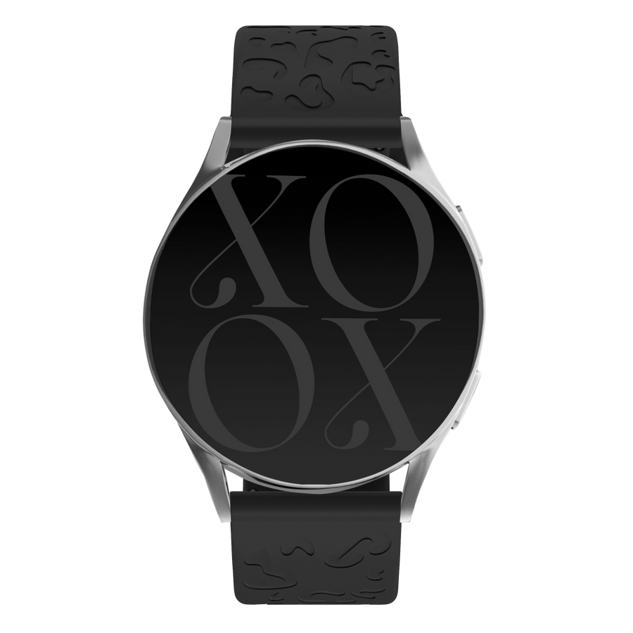 Bracelet Samsung Galaxy Watch 7 40mm Silicone Leopard Print - Black