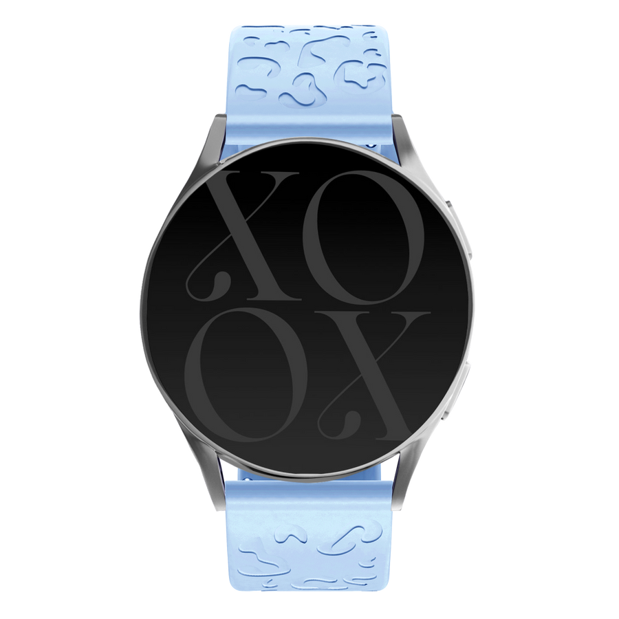 Samsung Galaxy Watch 7 40mm siliconen bandje Leopard Print - light blue