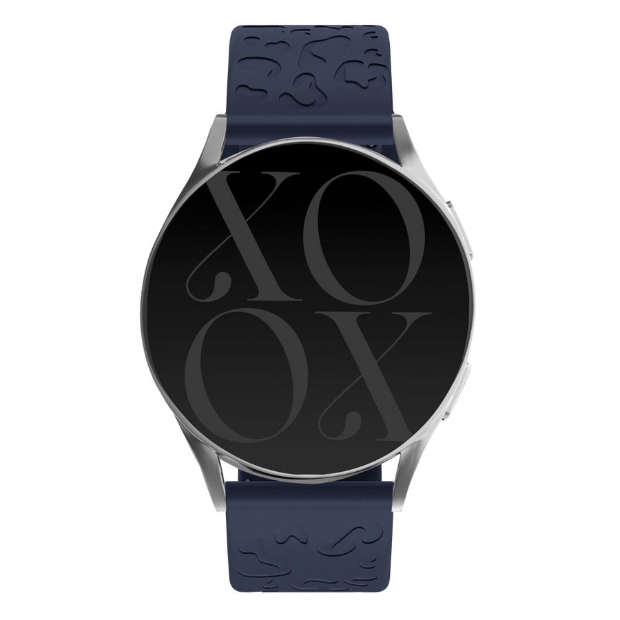 Samsung Galaxy Watch Active 2 (40 & 44mm) Bracelet silicone Leopard Print - midnight blue