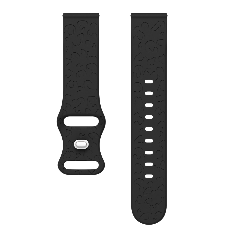 Xiaomi Amazfit Bip / Bip S / Bip Lite / Bip Youth / Bip U / Bip U Pro / Bip 3 / Bip 3 Pro siliconen bandje Leopard Print - black