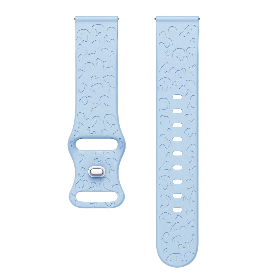 Samsung Galaxy Watch 1 42mm siliconen bandje Leopard Print - light blue