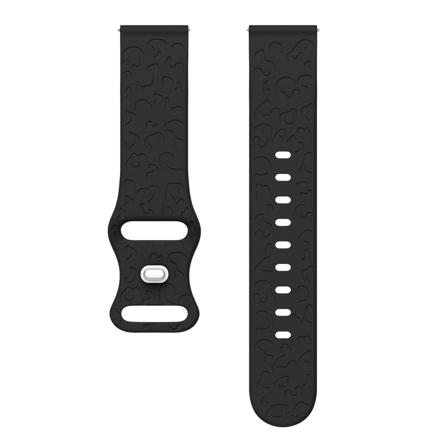 Samsung Galaxy Watch 7 40mm silicone strap Leopard Print - Black