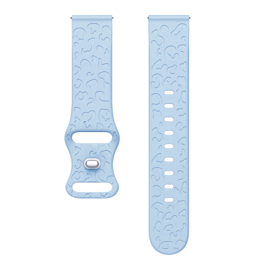 Samsung Galaxy Watch 7 40 mm Silikonband Leopard Print - Hellblau
