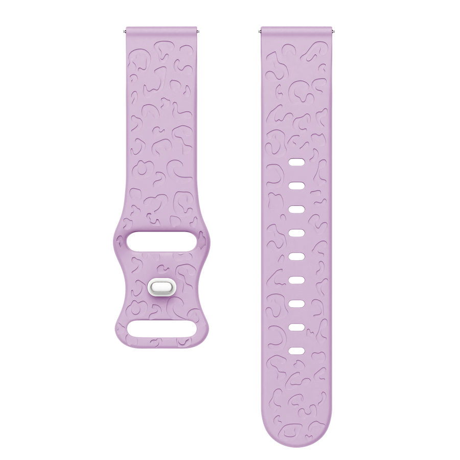 Samsung Galaxy Watch Active 2 (40 & 44 mm) Bracelet Silicone Leopard Print - Lilac