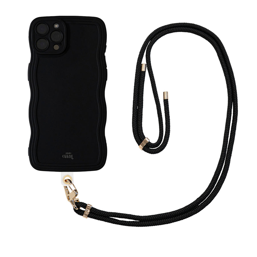 xoxo Wildhearts Wavy case Black with Cord - iPhone 12 Pro Max