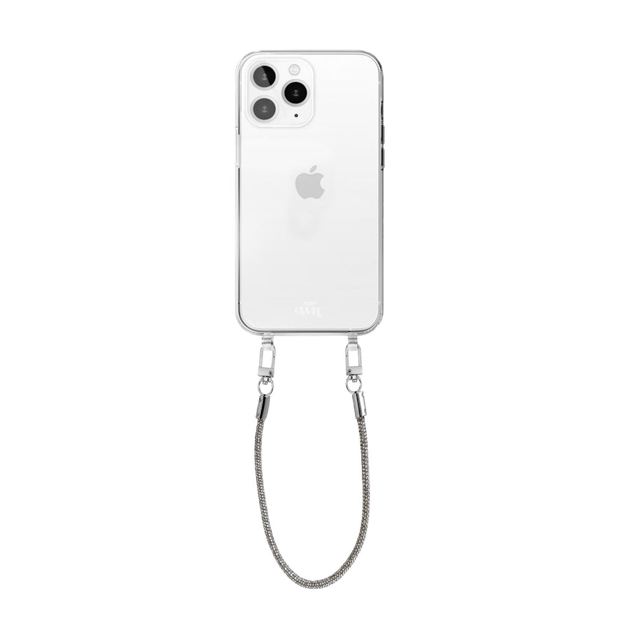 iPhone 11 Pro - Silver Diamonds Transparant Cord Case