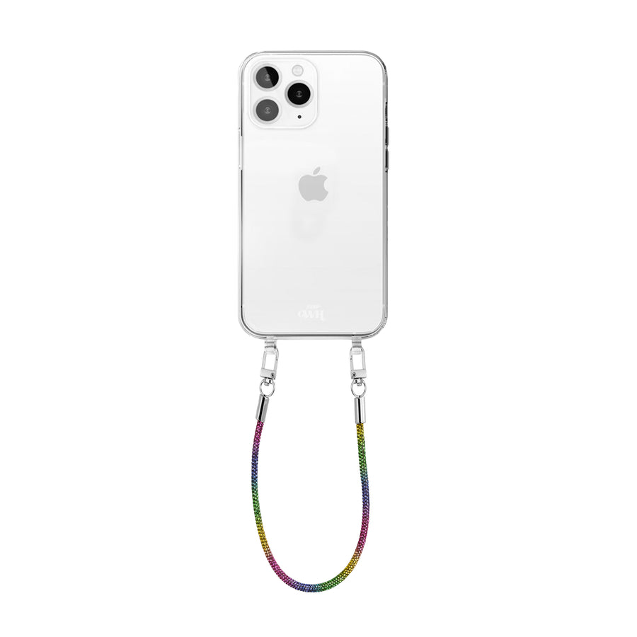 iPhone 11 Pro - Rainbow Diamonds Transparant Cord Case