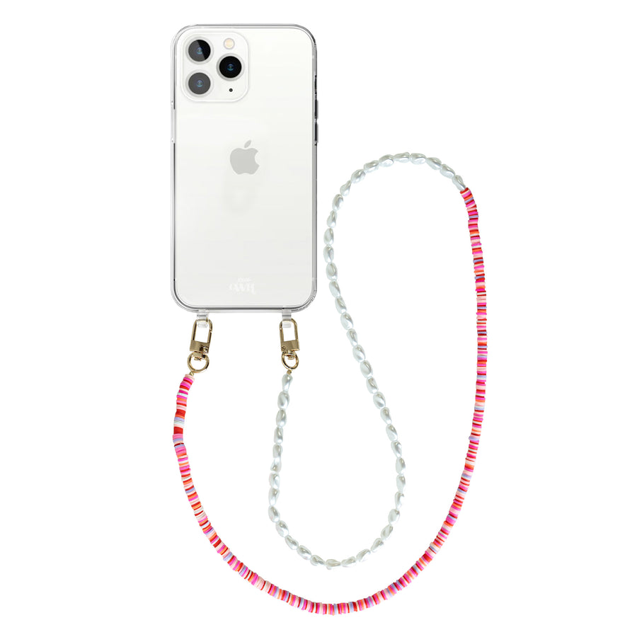 xoxo Wildhearts - iPhone 11 Pro Max - Island Girl Transparant Cord Case - Long Cord