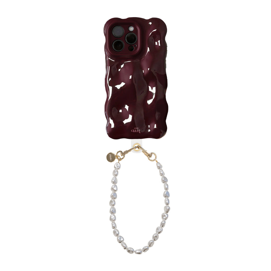 xoxo Wildhearts Bubbly case Burgundy with Cord - iPhone 14 Pro