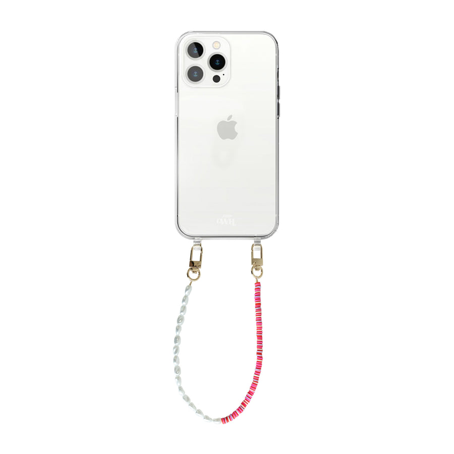 iPhone 15 Pro - Island Girl Transparant Cord Case - Short Cord