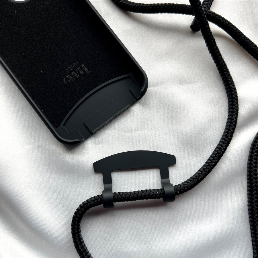 iPhone 15 - Black Personalized Cord Case