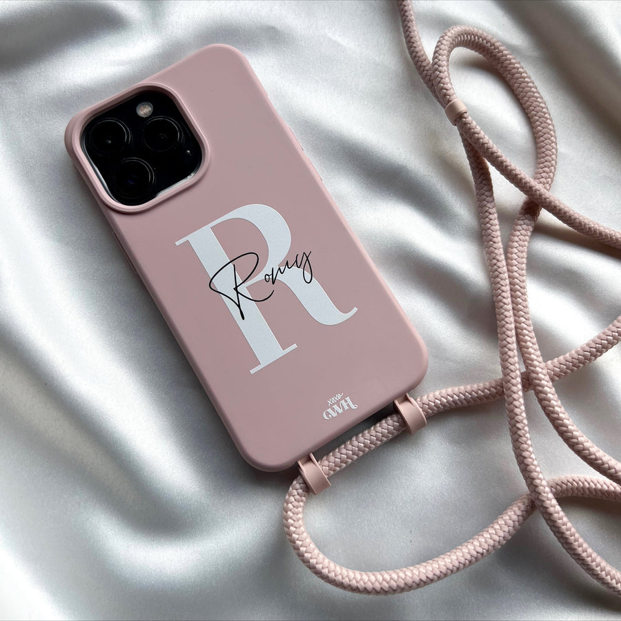 iPhone 14 Pro - Pink Personalized Cord Case