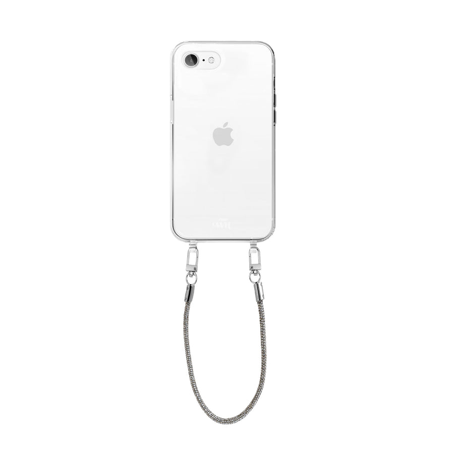 iPhone 7/8 Plus - Silver Diamonds Transparant Cord Case