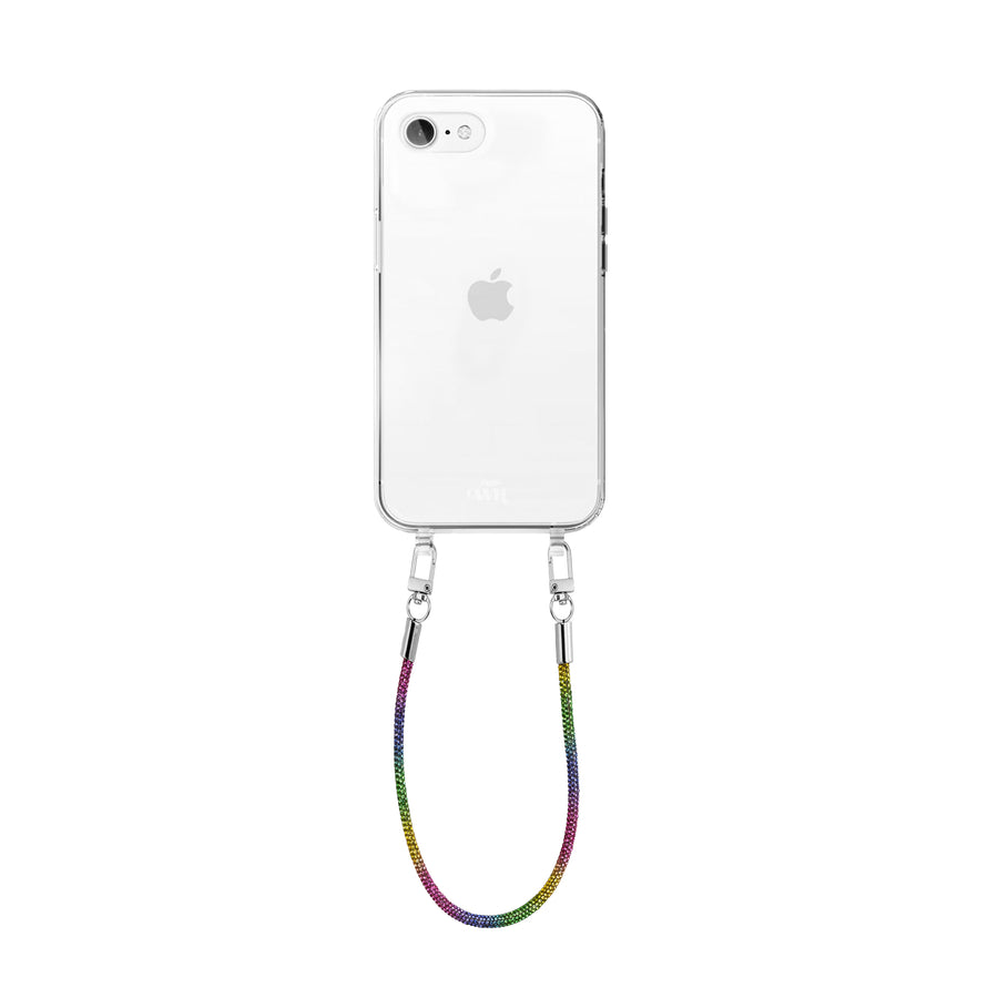 iPhone 7/8 Plus - Rainbow Diamonds Transparant Cord Case