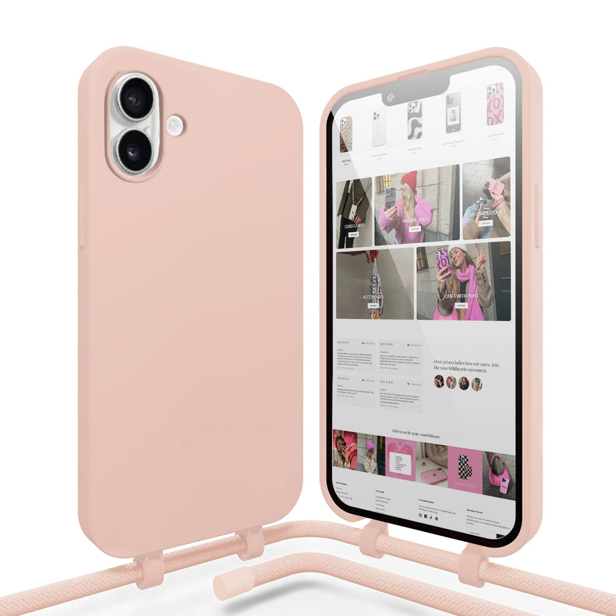 iPhone 16 - Lovely Pink Cord Case