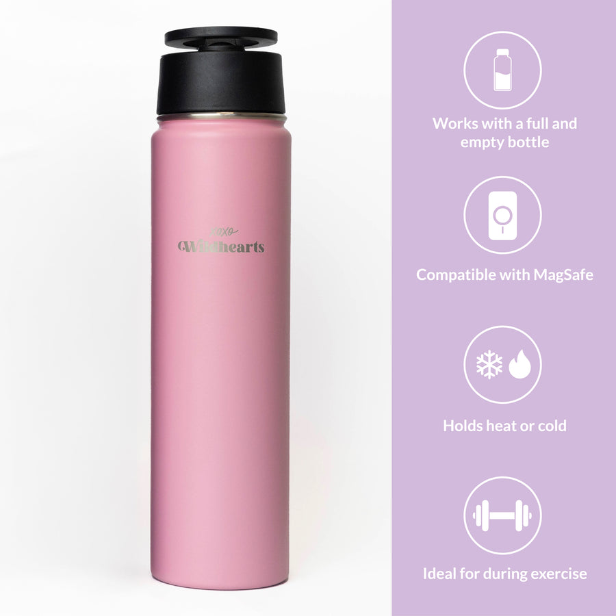 Water Bottle with MagSafe Ring - 700ml - 25oz (Pink)