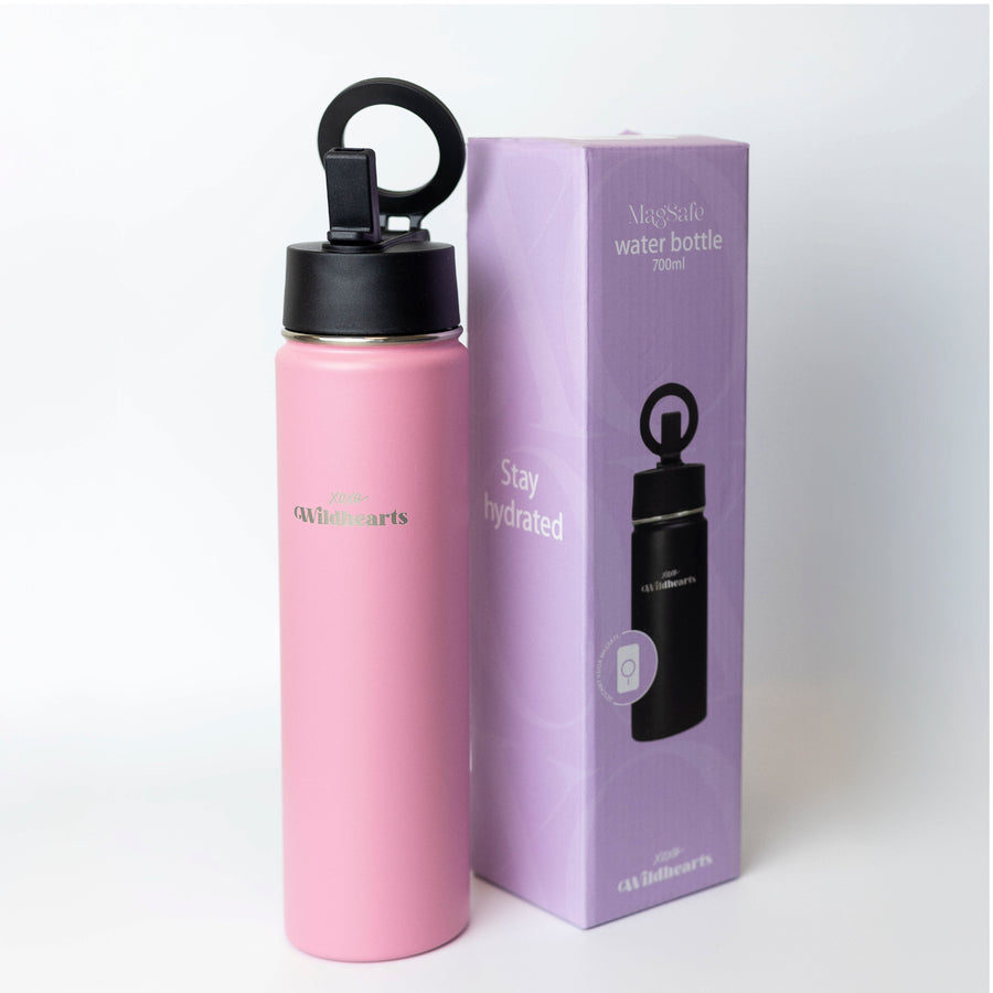 Water Bottle with MagSafe Ring - 700ml - 25oz (Pink)