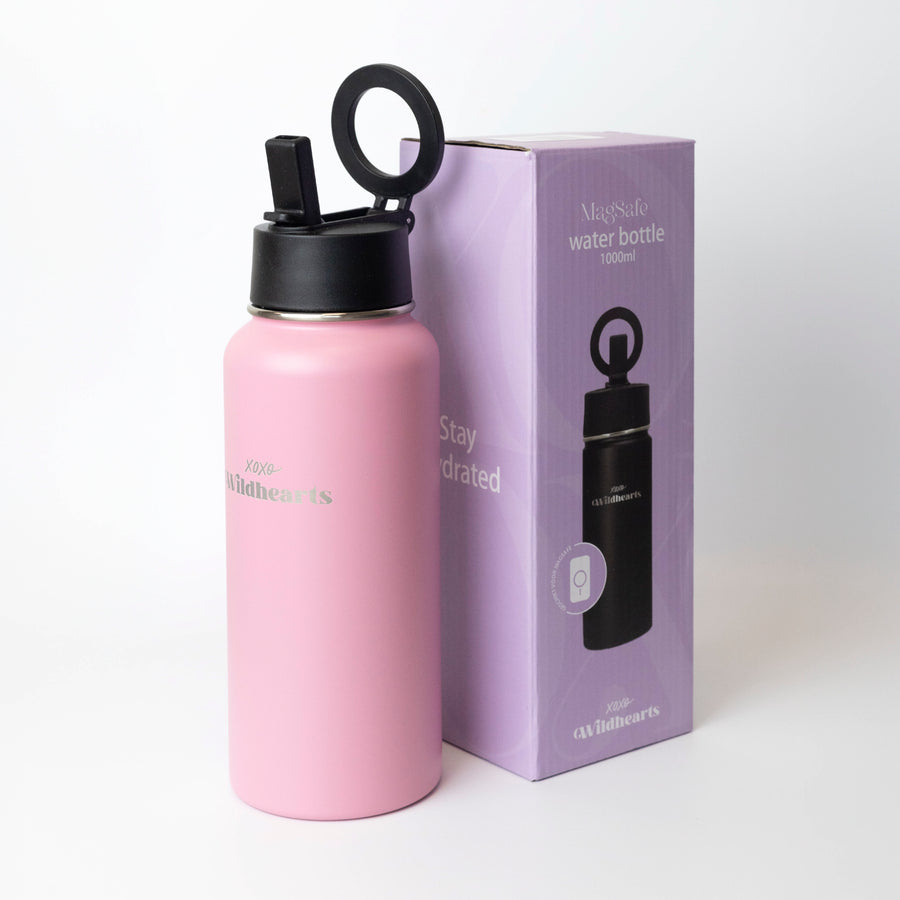 Water Bottle with MagSafe Ring - 1000ml - 32oz (Pink)