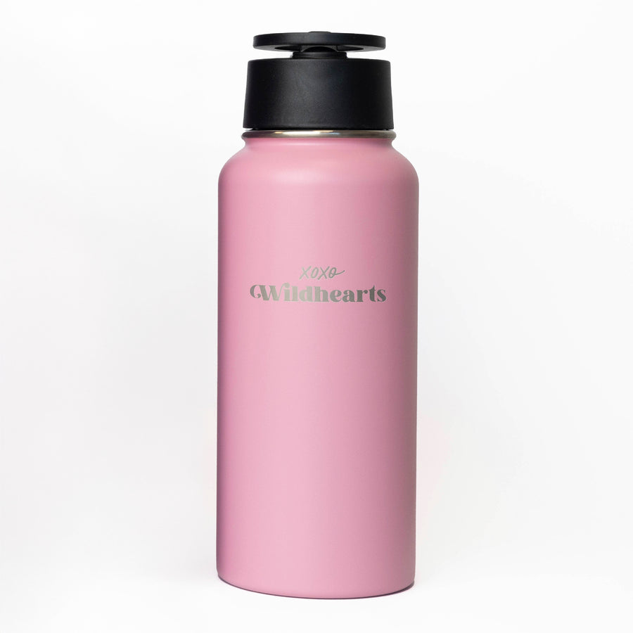 xoxo Wildhearts Water Bottle with MagSafe Ring - 1000ml - 32oz (Pink)