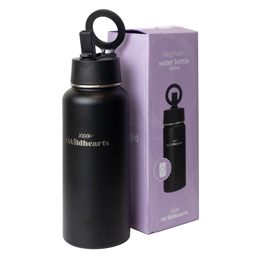 Water Bottle with MagSafe Ring - 1000ml - 32oz (Black)