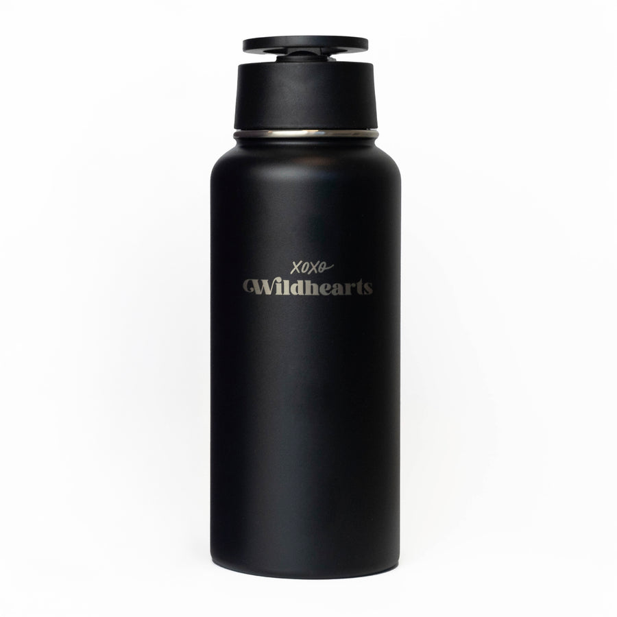 xoxo Wildhearts Water Bottle with MagSafe Ring - 1000ml - 32oz (Black)