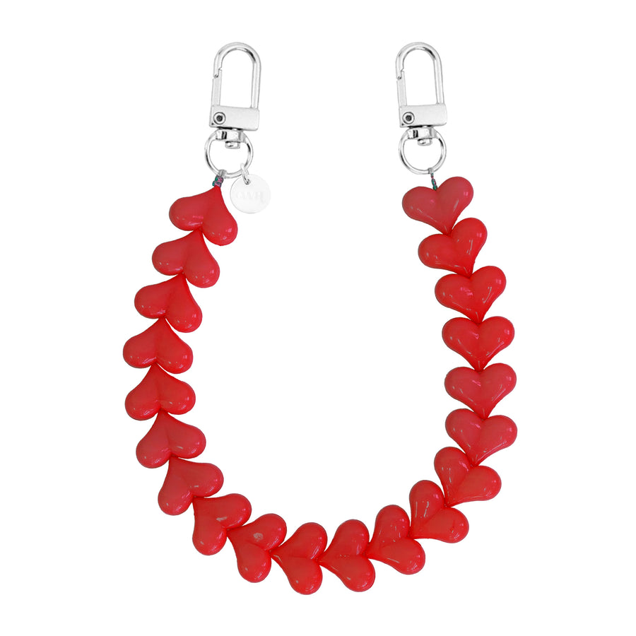 Funky Hearts Charm Cord (red)