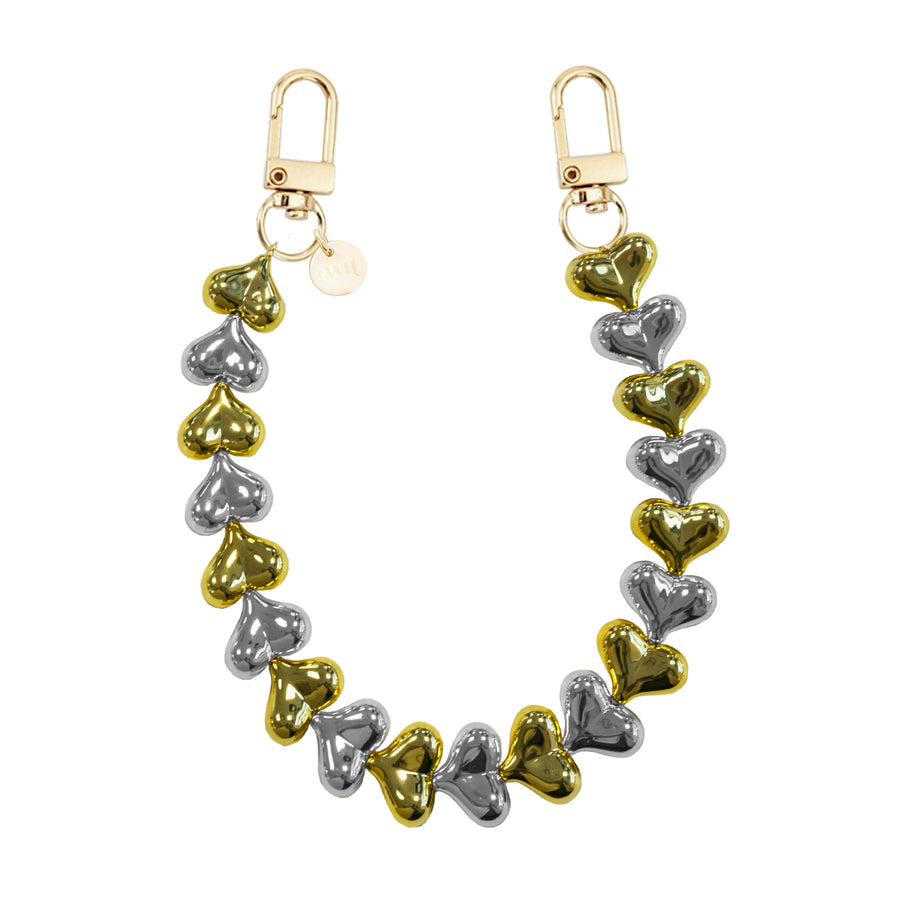 xoxo Wildhearts Funky Hearts Charm Cord (gold and silver)