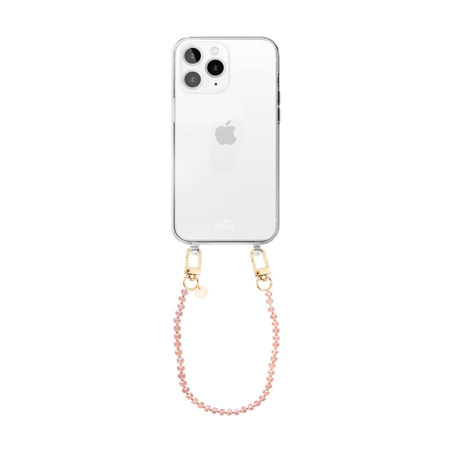 iPhone 12 Pro Max - Crystal (Pink) Transparant Cord Case