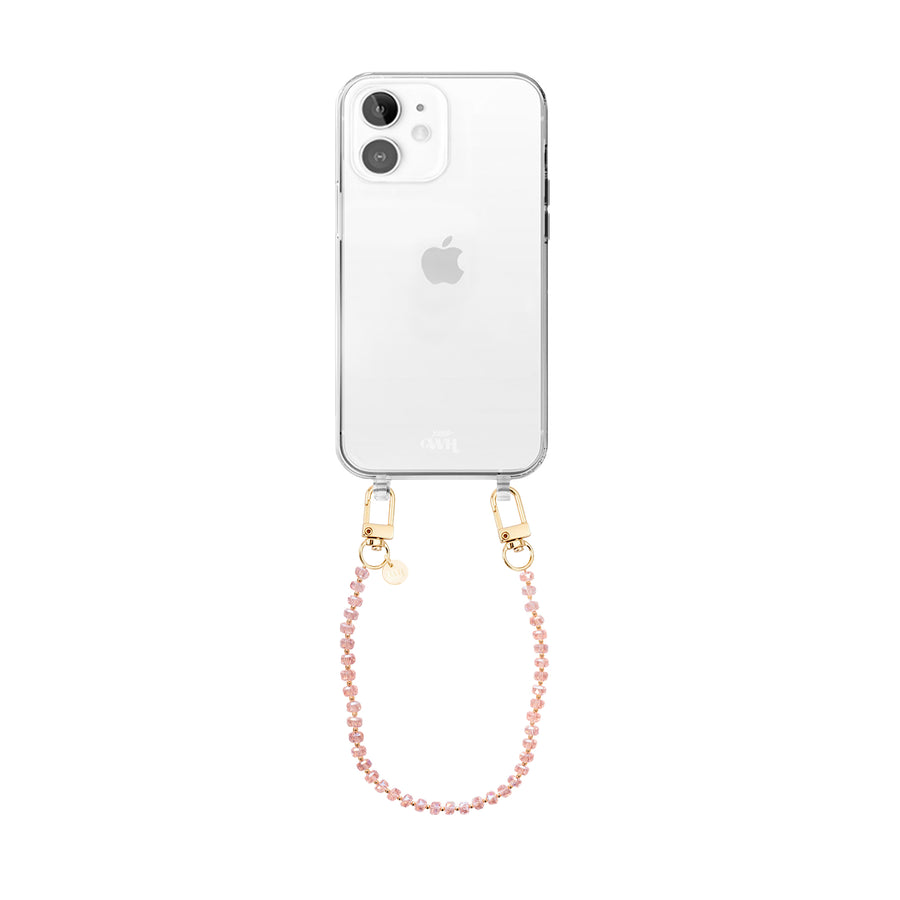 iPhone 12 - Crystal (Pink) Transparant Cord Case