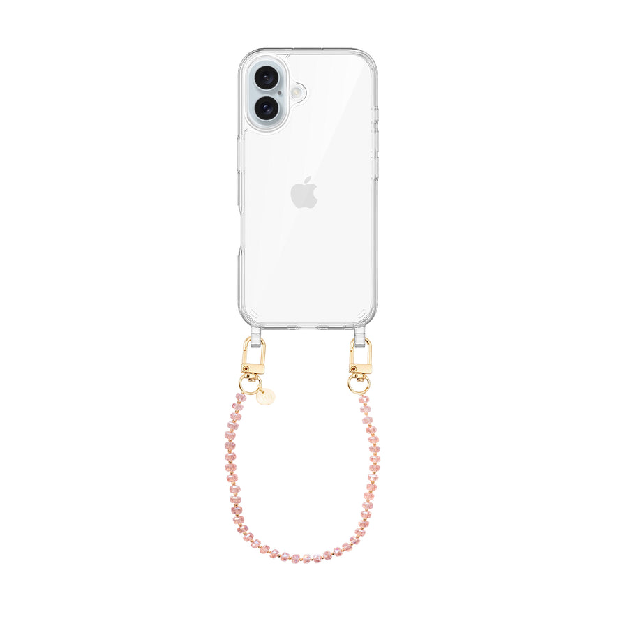 iPhone 16 - Crystal (Pink) Transparant Cord Case