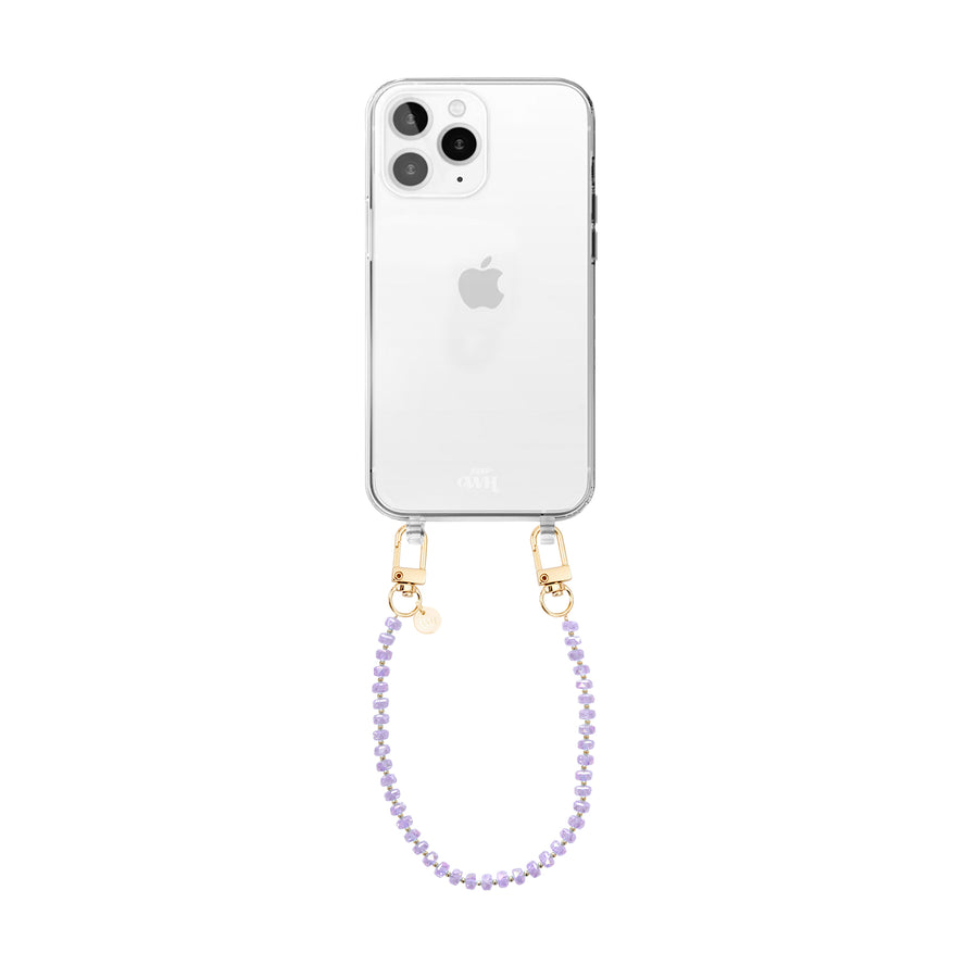 iPhone 12 Pro Max - Crystal (Purple) Transparant Cord Case