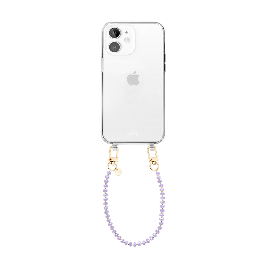 iPhone 12 - Crystal (Purple) Transparant Cord Case