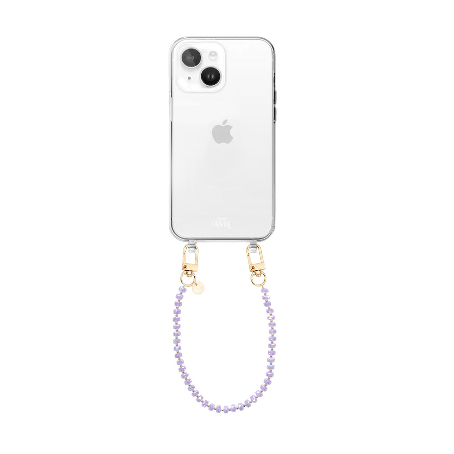 iPhone 15 Plus - Crystal (Purple) Transparant Cord Case