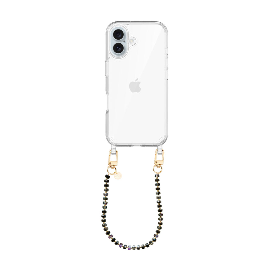 iPhone 16 - Crystal (Black) Transparant Cord Case