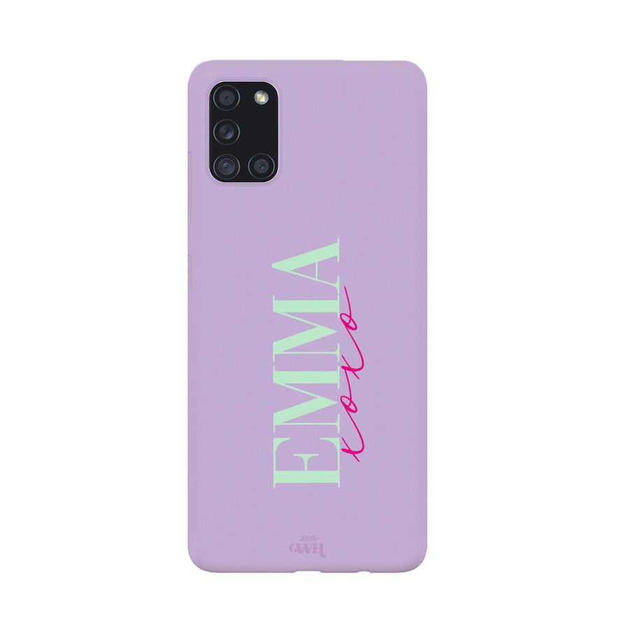 xoxo Wildhearts Samsung A12 Purple - Personalized Colour Case