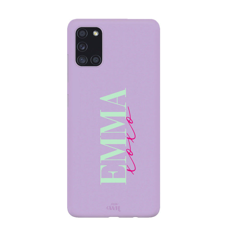 xoxo Wildhearts Samsung A21s Purple - Personalized Colour Case