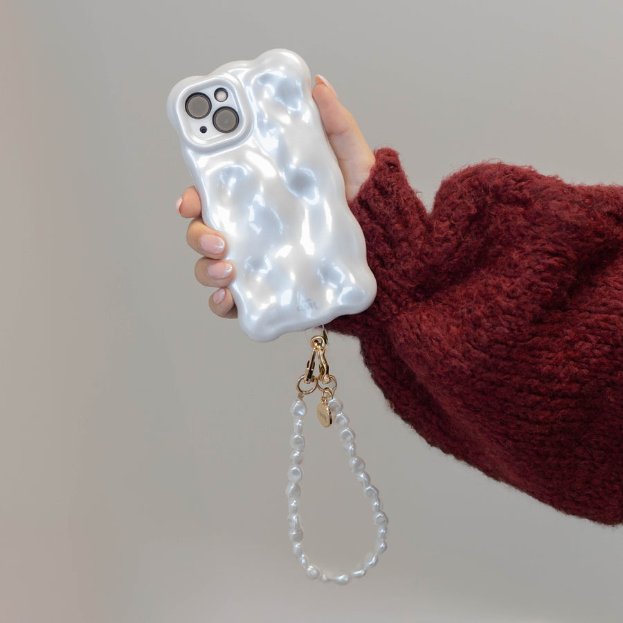 Bubbly case White with Cord - iPhone 16 Plus