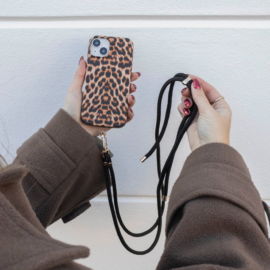 Leopard Dream Cord Case - iPhone 15