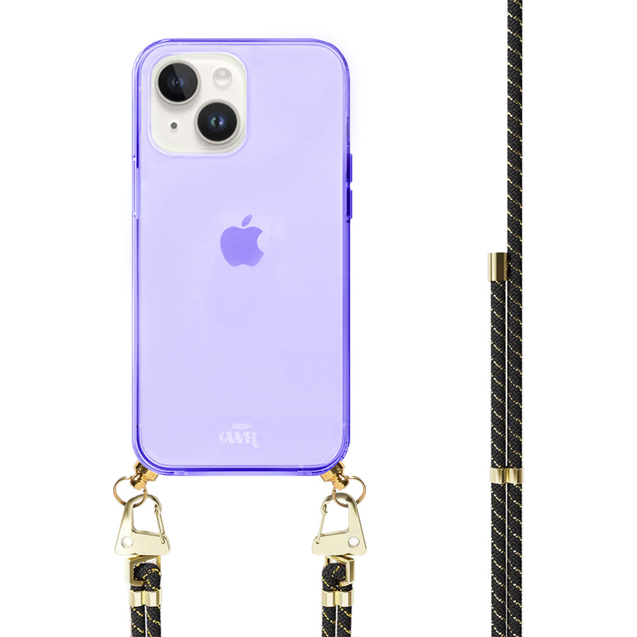 iPhone 13 - Gold Goddess Cord Case Purple