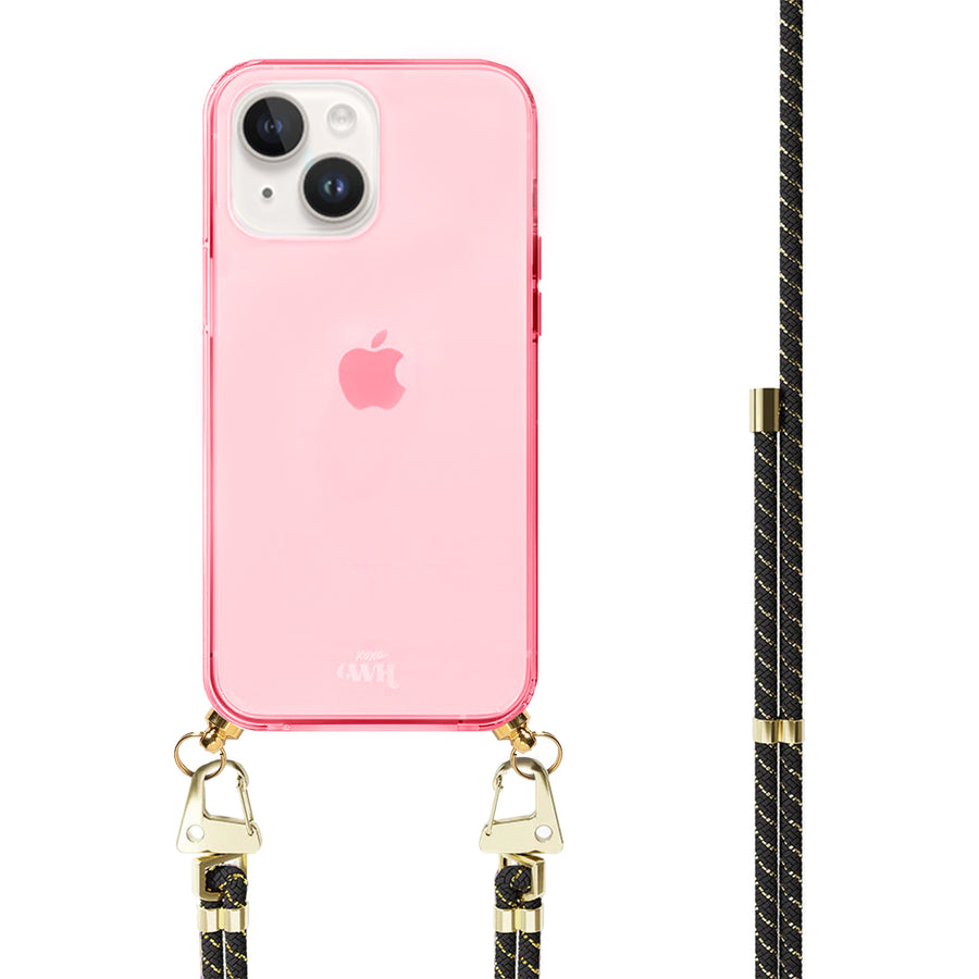 iPhone 13 - Gold Goddess Cord Case Pink