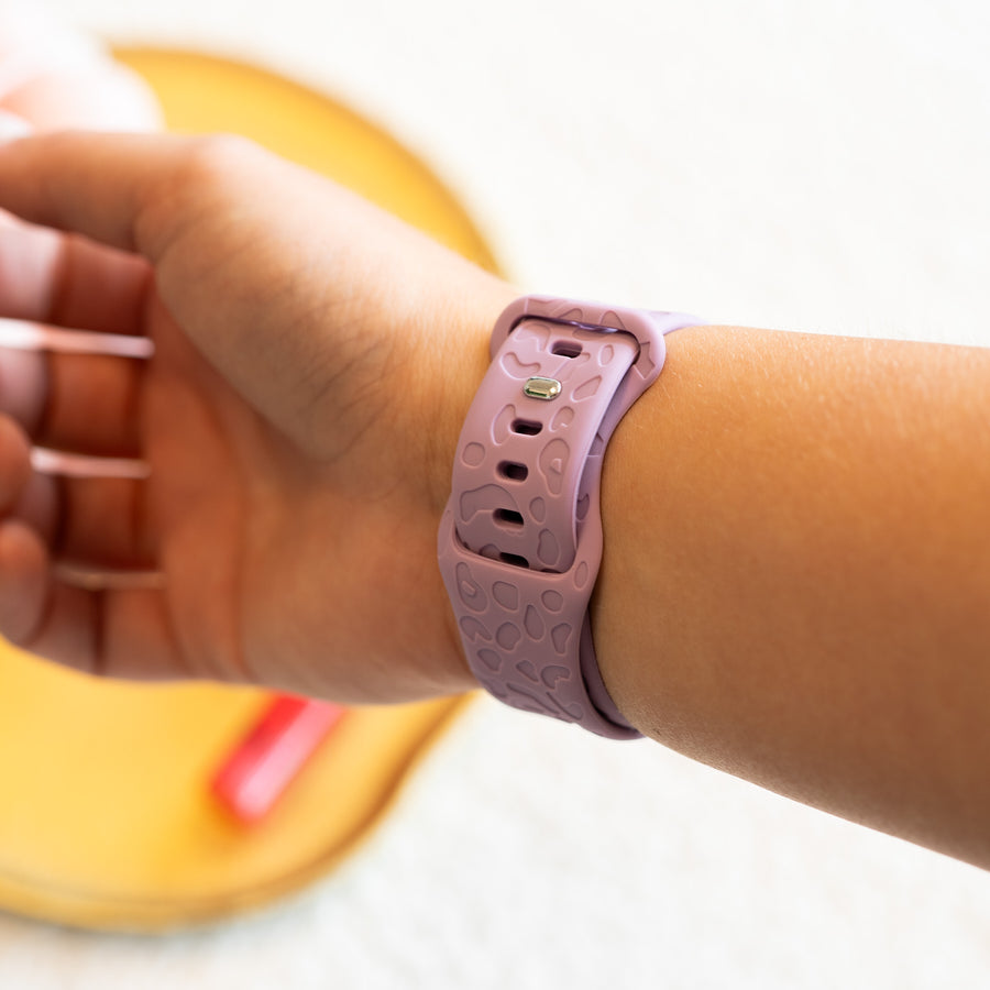 Amazfit GTS (1) Silikonband Leopard Print - Lilac