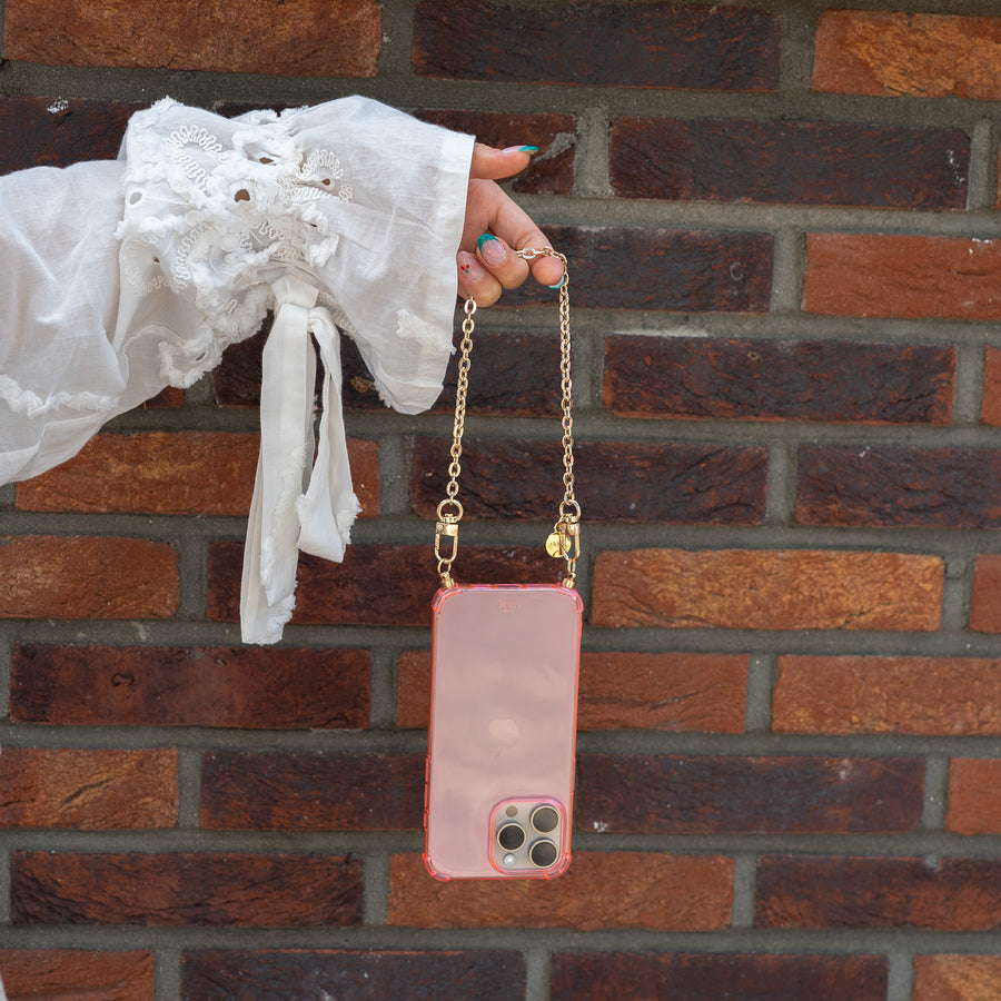 iPhone 14 - Dreamy Cord Case Pink - Short Cord