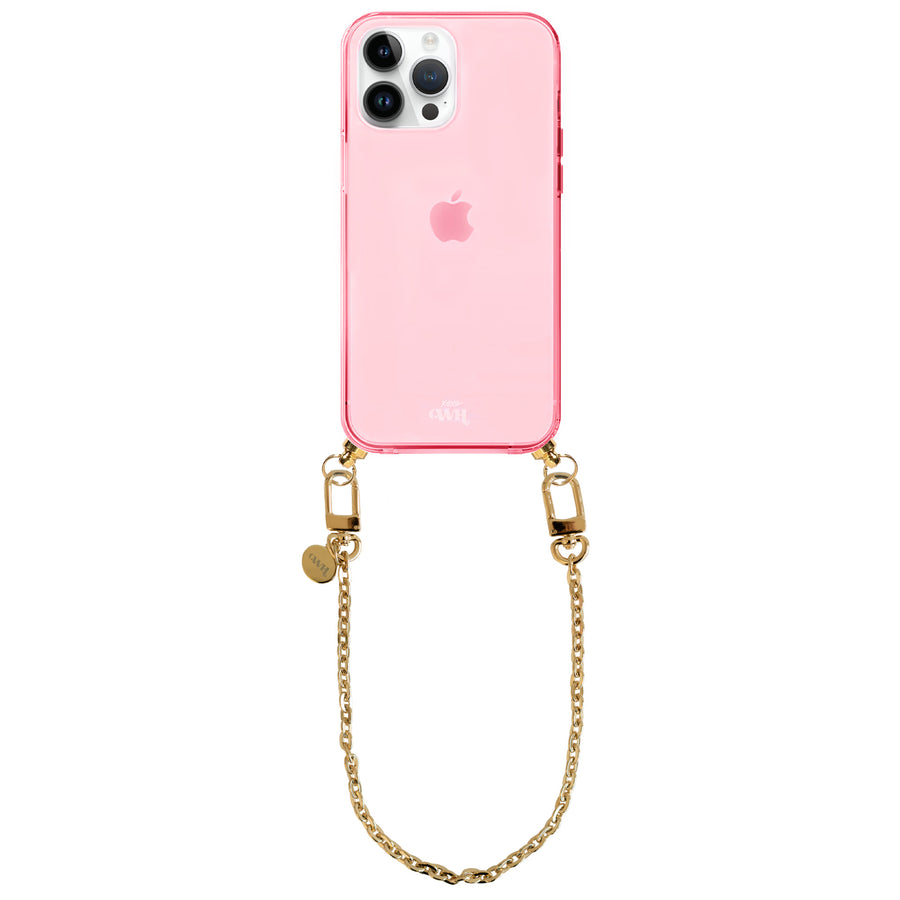 iPhone 15 Pro - Dreamy Cord Case Pink - Short Cord