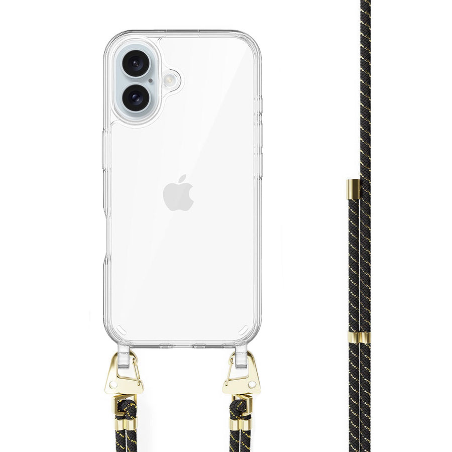 iPhone 16 - Gold Goddess Transparant Cord Case