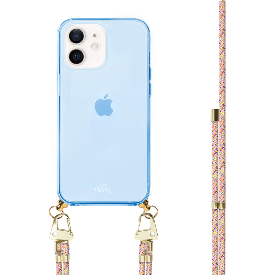 iPhone 11 - Rainbow Vibes Cord Case Blue