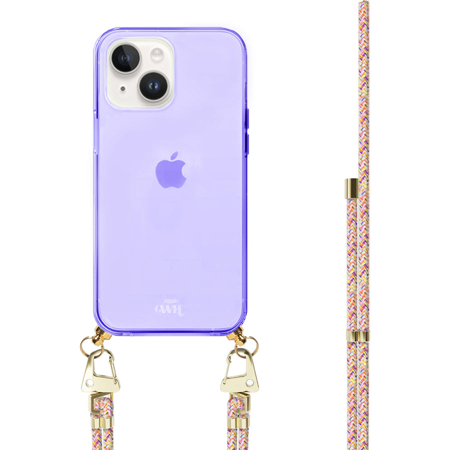 iPhone 13 - Rainbow Vibes Cord Case Purple