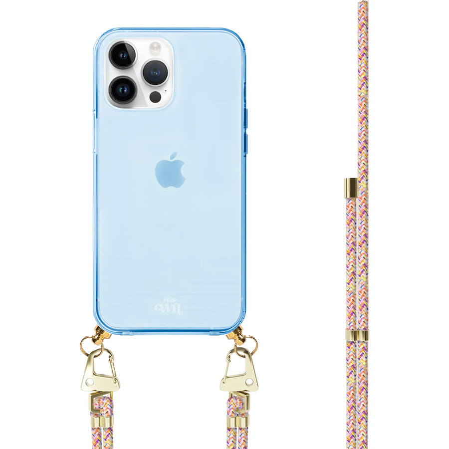 Rainbow Vibes Cord Case Blue