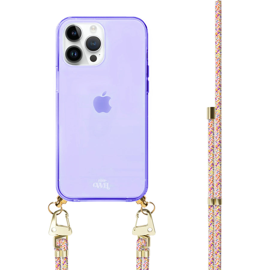 Rainbow Vibes Cord Case Purple