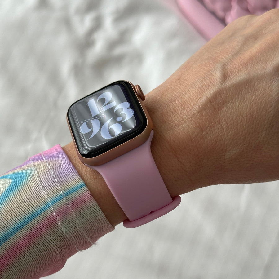 Bracelet silicone Apple Watch rose